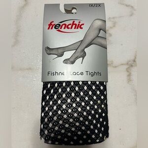 Frenchic Black Fishnet Lace Tights